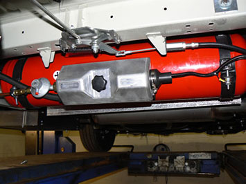 Fiat panel van complete gas tank kit fitted on van